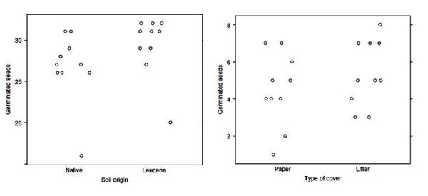 Número de sementes germinadas por bandeja